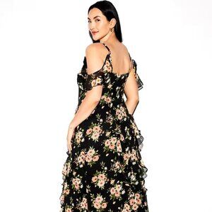 The Occasion by Old Navy Off-Shoulder Ruffle Chiffon Maxi Dress
